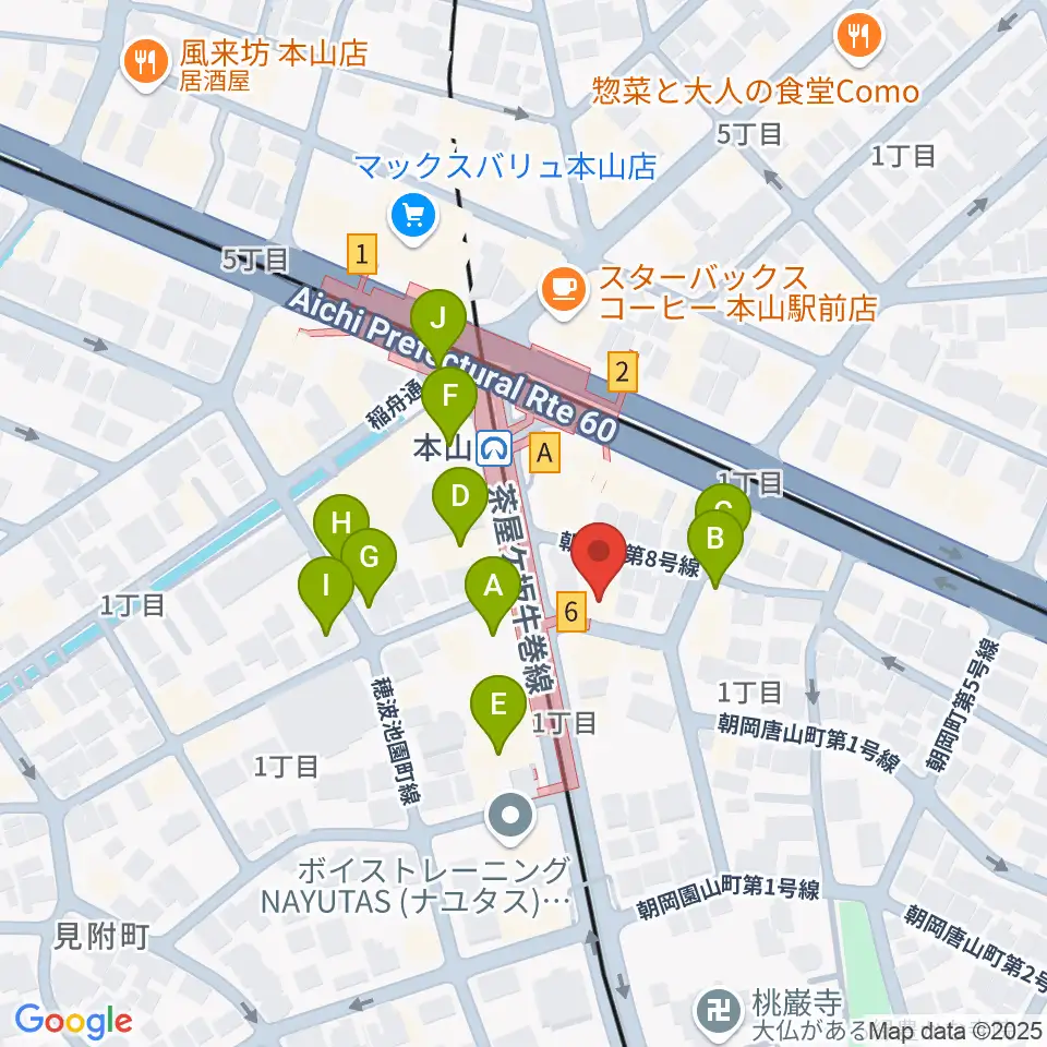 弦楽器グレイス周辺の駐車場・コインパーキング一覧地図