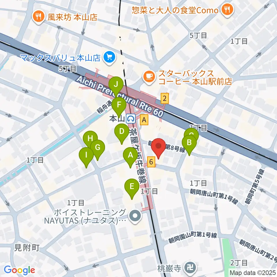 弦楽器グレイス周辺の駐車場・コインパーキング一覧地図