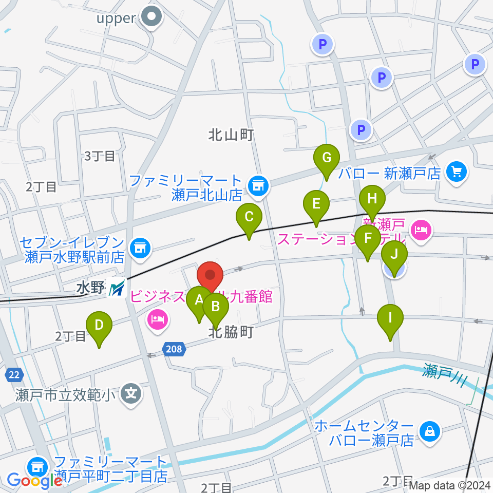 ギターショップ弦屋周辺の駐車場・コインパーキング一覧地図