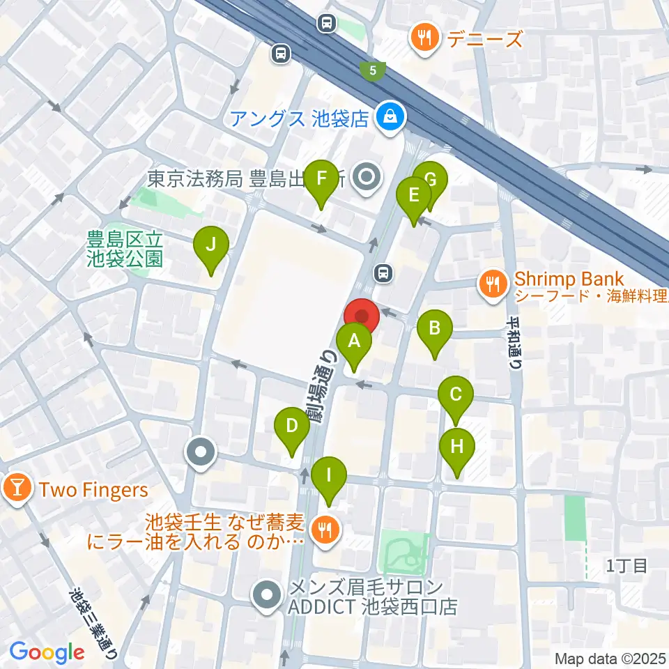 ジーテックオフィス周辺の駐車場・コインパーキング一覧地図