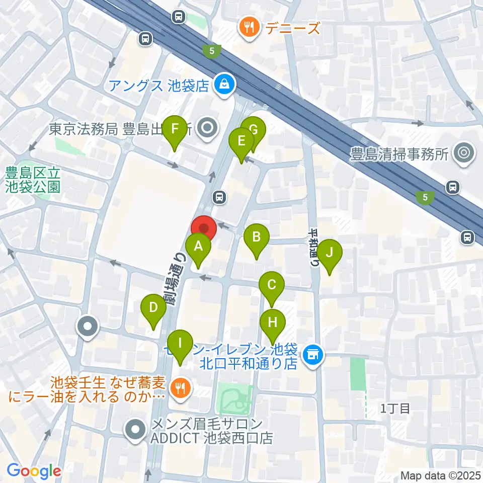 ジーテックオフィス周辺の駐車場・コインパーキング一覧地図