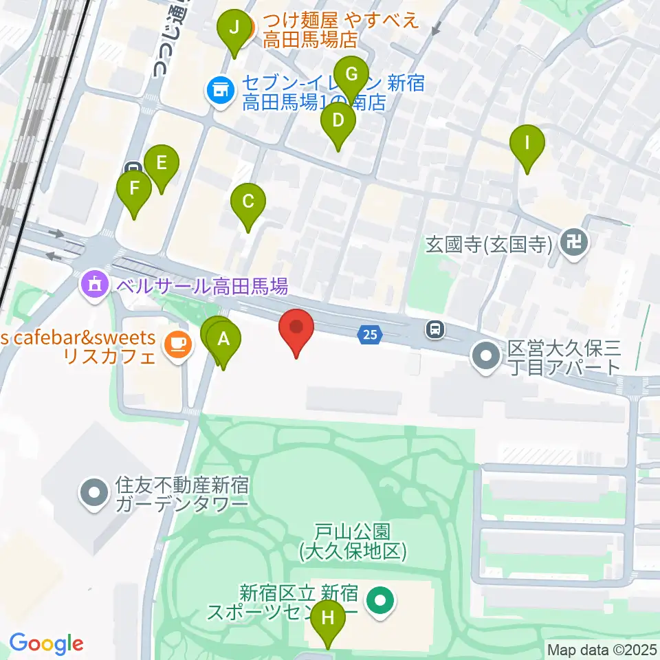 ハセカン ハセガワ管楽器工房周辺の駐車場・コインパーキング一覧地図