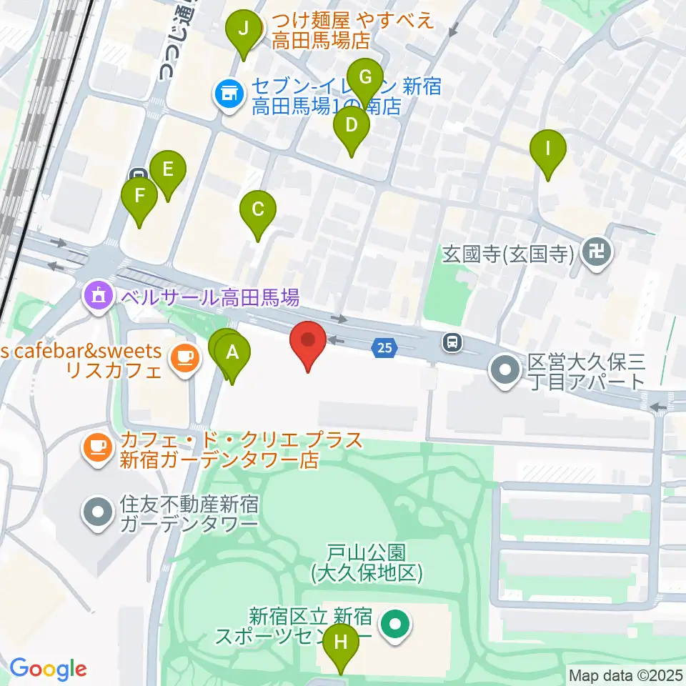 ハセカン ハセガワ管楽器工房周辺の駐車場・コインパーキング一覧地図