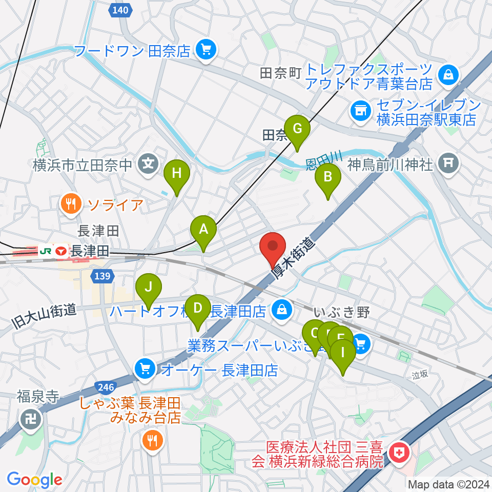 管楽器工房 ブレーザーシュトラッセ周辺の駐車場・コインパーキング一覧地図