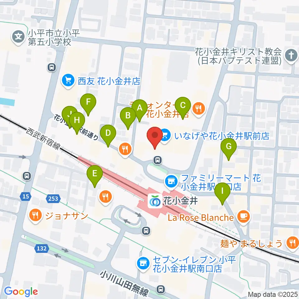 花小金井GUITAR REPAIR周辺の駐車場・コインパーキング一覧地図
