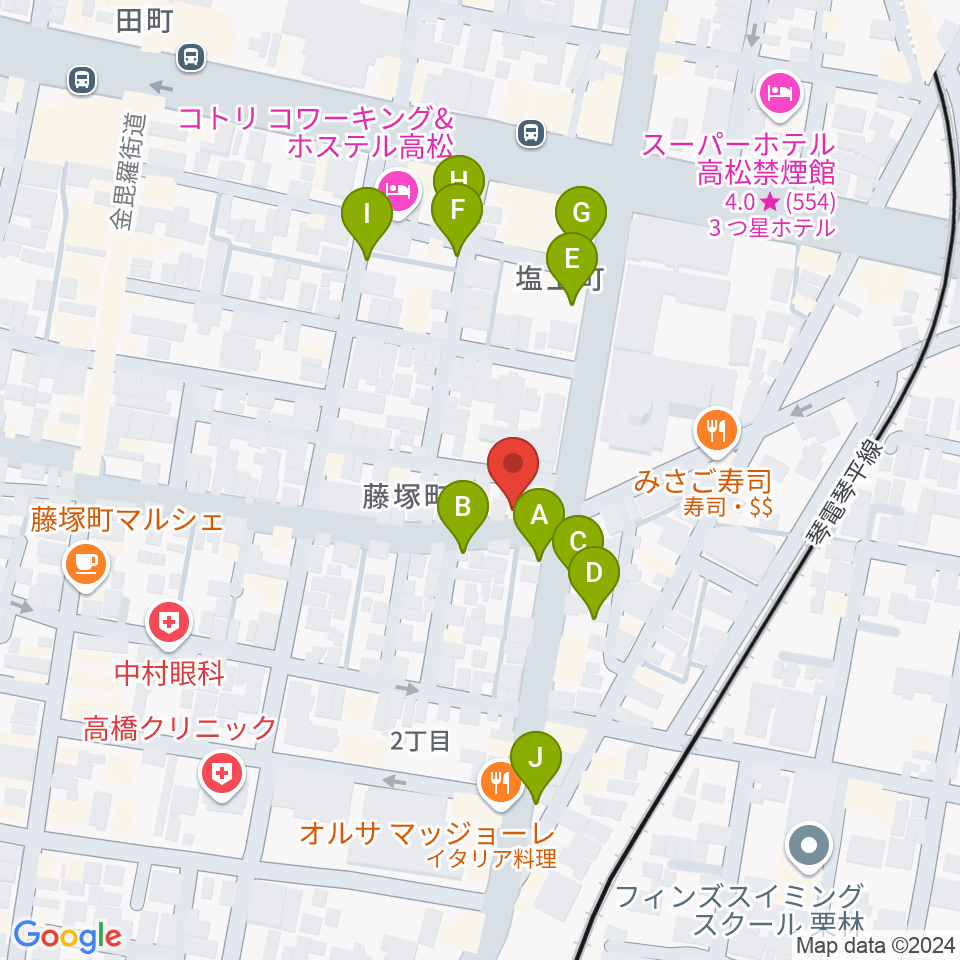 管楽器専門店ミュージカルヒロ周辺の駐車場・コインパーキング一覧地図