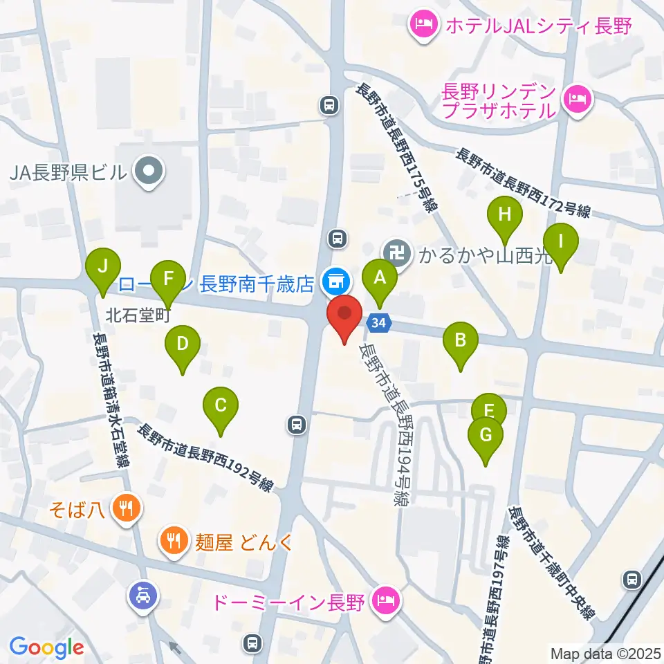 美鈴楽器本店周辺の駐車場・コインパーキング一覧地図