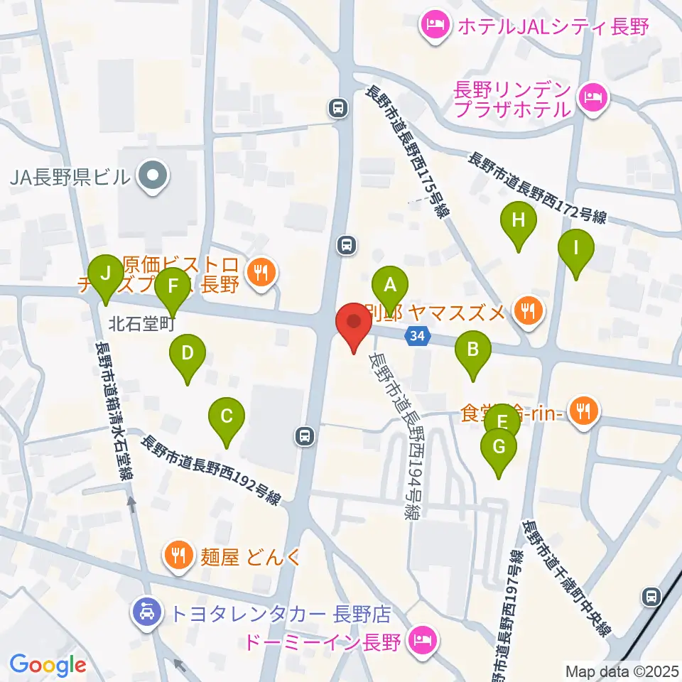 美鈴楽器本店周辺の駐車場・コインパーキング一覧地図