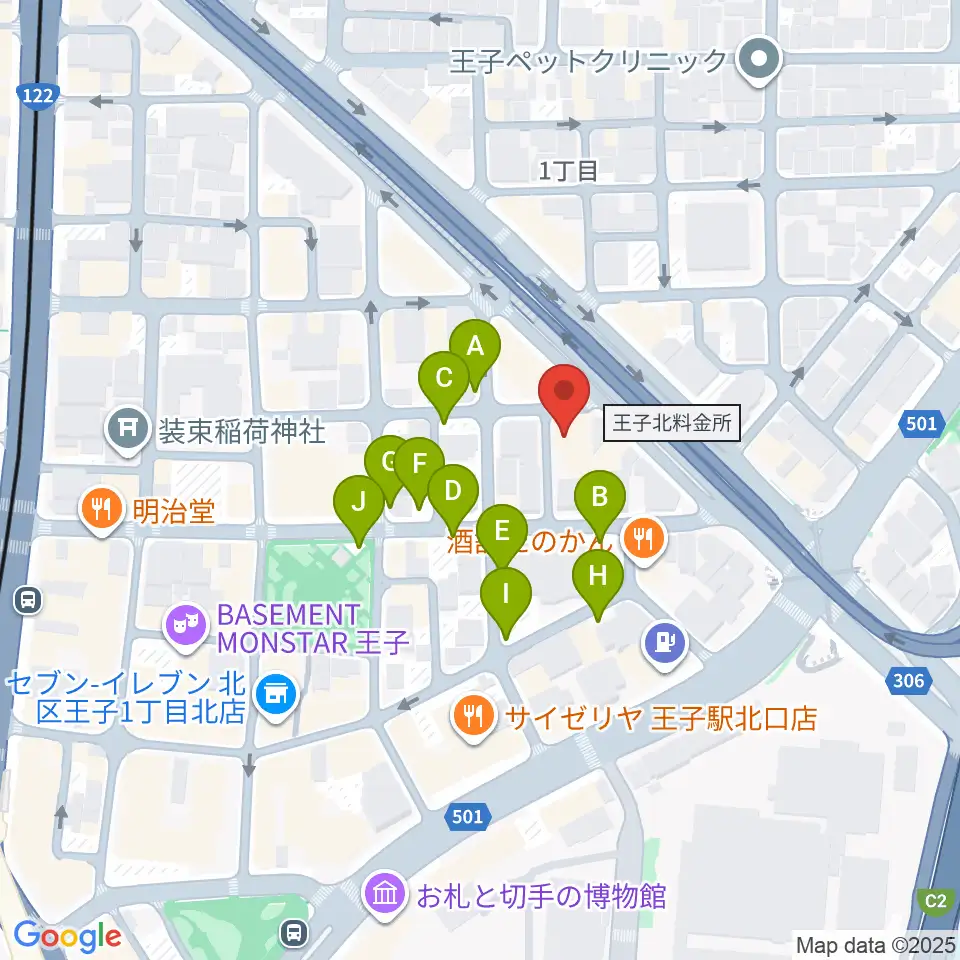 武蔵野楽器周辺の駐車場・コインパーキング一覧地図
