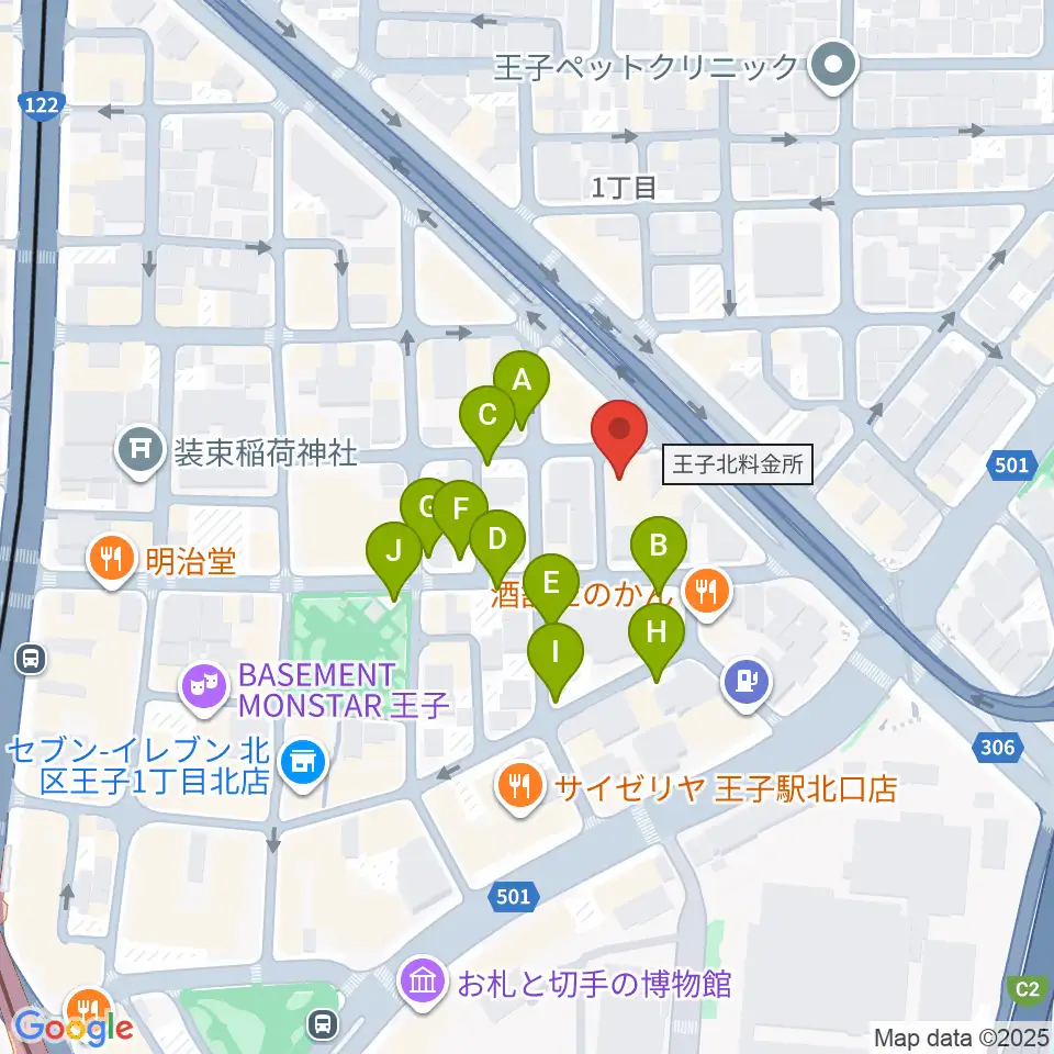 武蔵野楽器周辺の駐車場・コインパーキング一覧地図