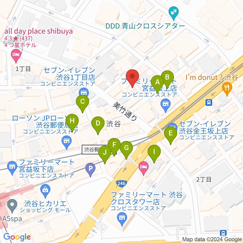 ネロ楽器周辺の駐車場・コインパーキング一覧地図