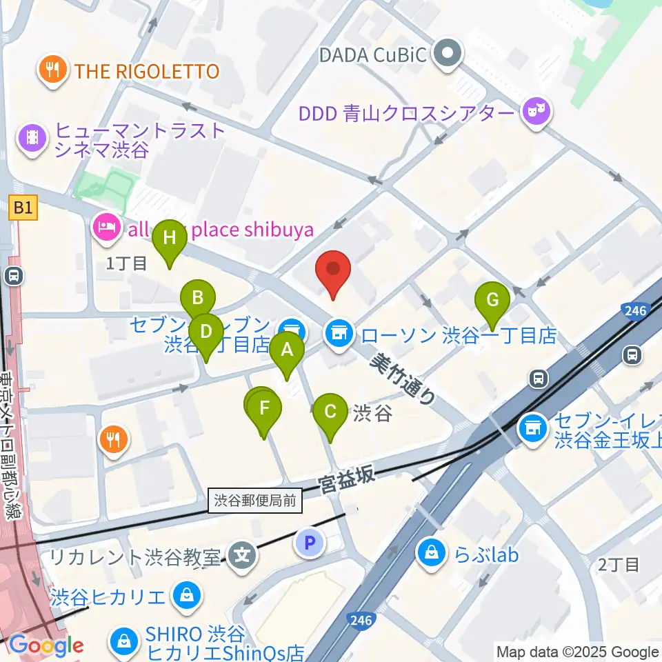 ニコニコギターズ周辺の駐車場・コインパーキング一覧地図
