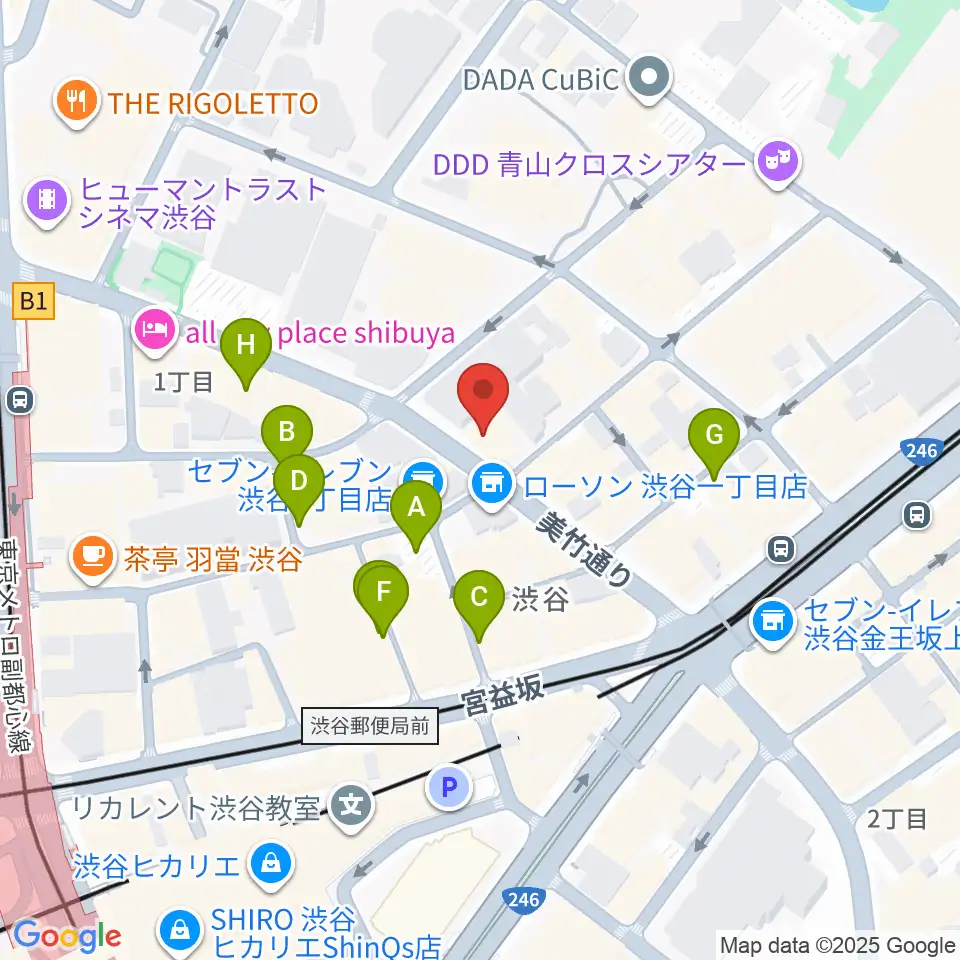ニコニコギターズ周辺の駐車場・コインパーキング一覧地図