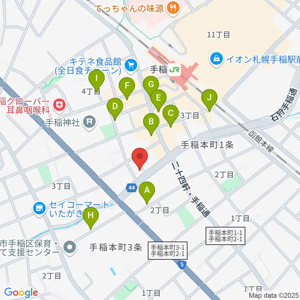 三響楽器周辺の駐車場・コインパーキング一覧地図