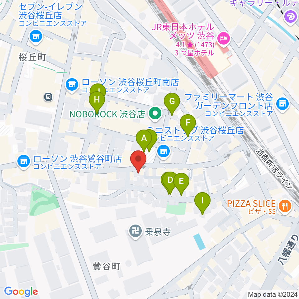 楽器レンタルドットコム周辺の駐車場・コインパーキング一覧地図