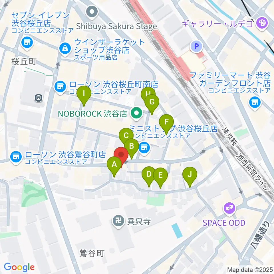 楽器レンタルドットコム周辺の駐車場・コインパーキング一覧地図