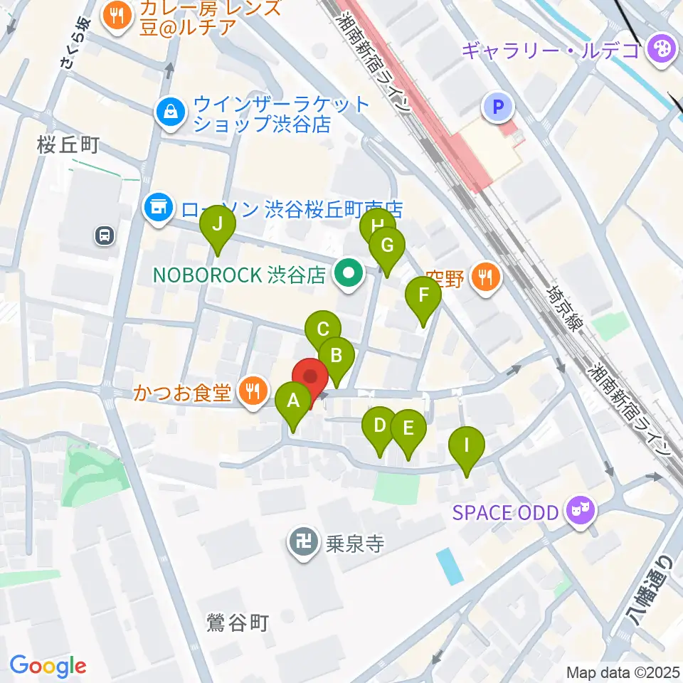 楽器レンタルドットコム周辺の駐車場・コインパーキング一覧地図