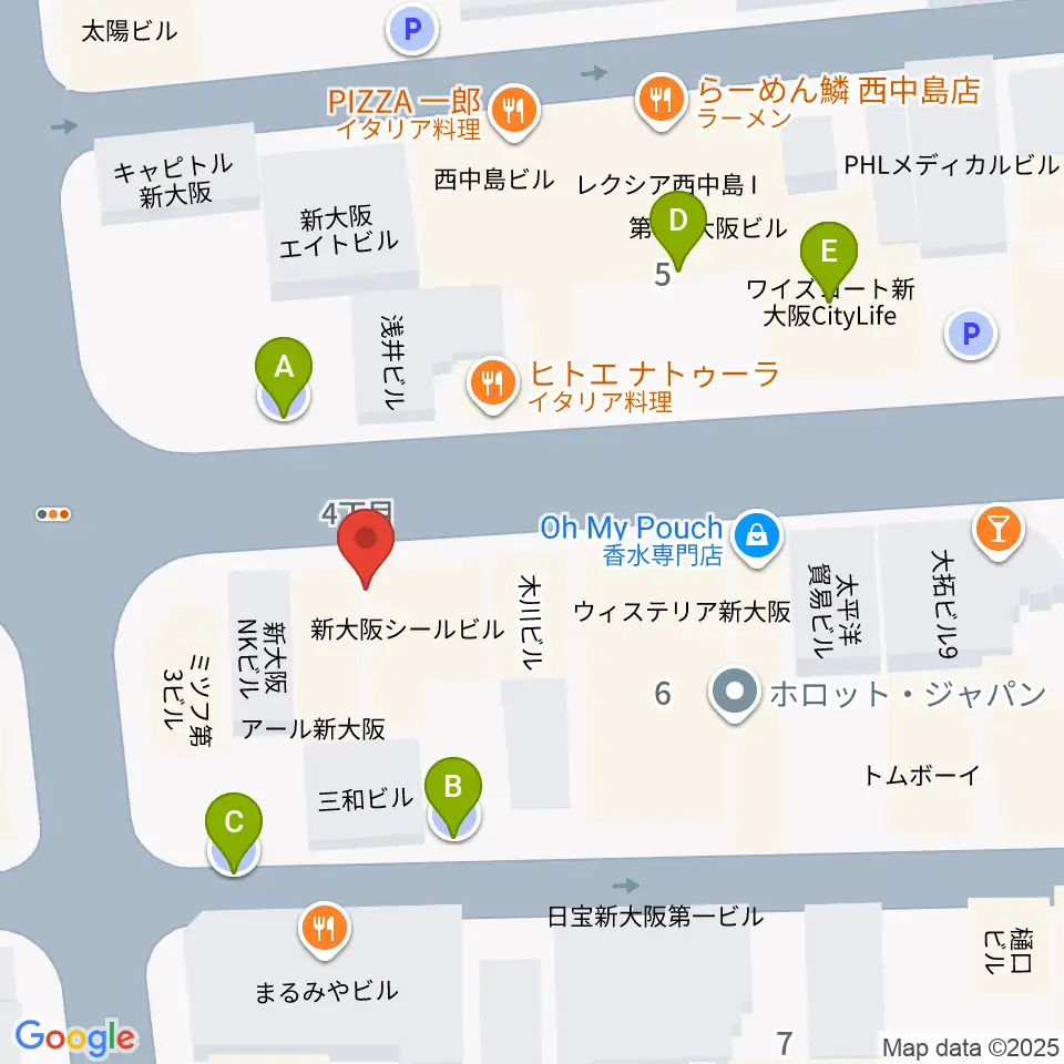 十三堂楽器周辺の駐車場・コインパーキング一覧地図