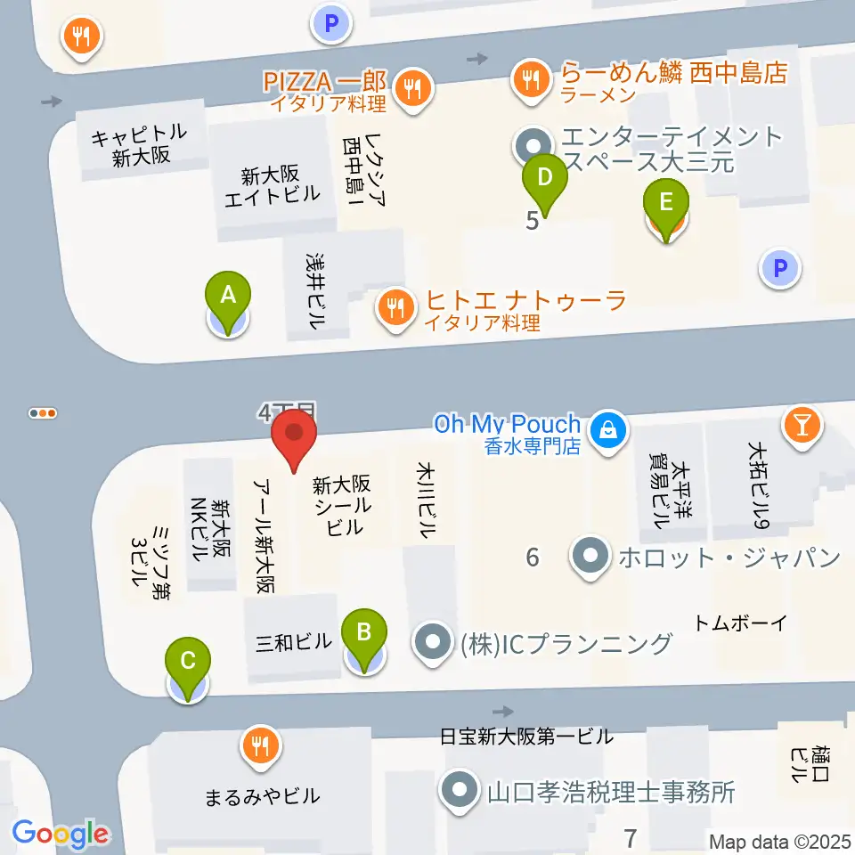 十三堂楽器周辺の駐車場・コインパーキング一覧地図