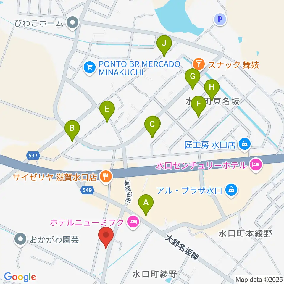 サンクス楽器周辺の駐車場・コインパーキング一覧地図