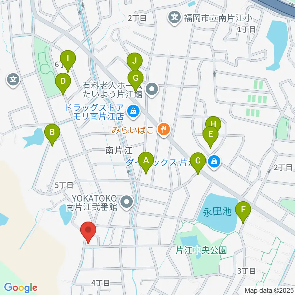 福岡あこや周辺の駐車場・コインパーキング一覧地図