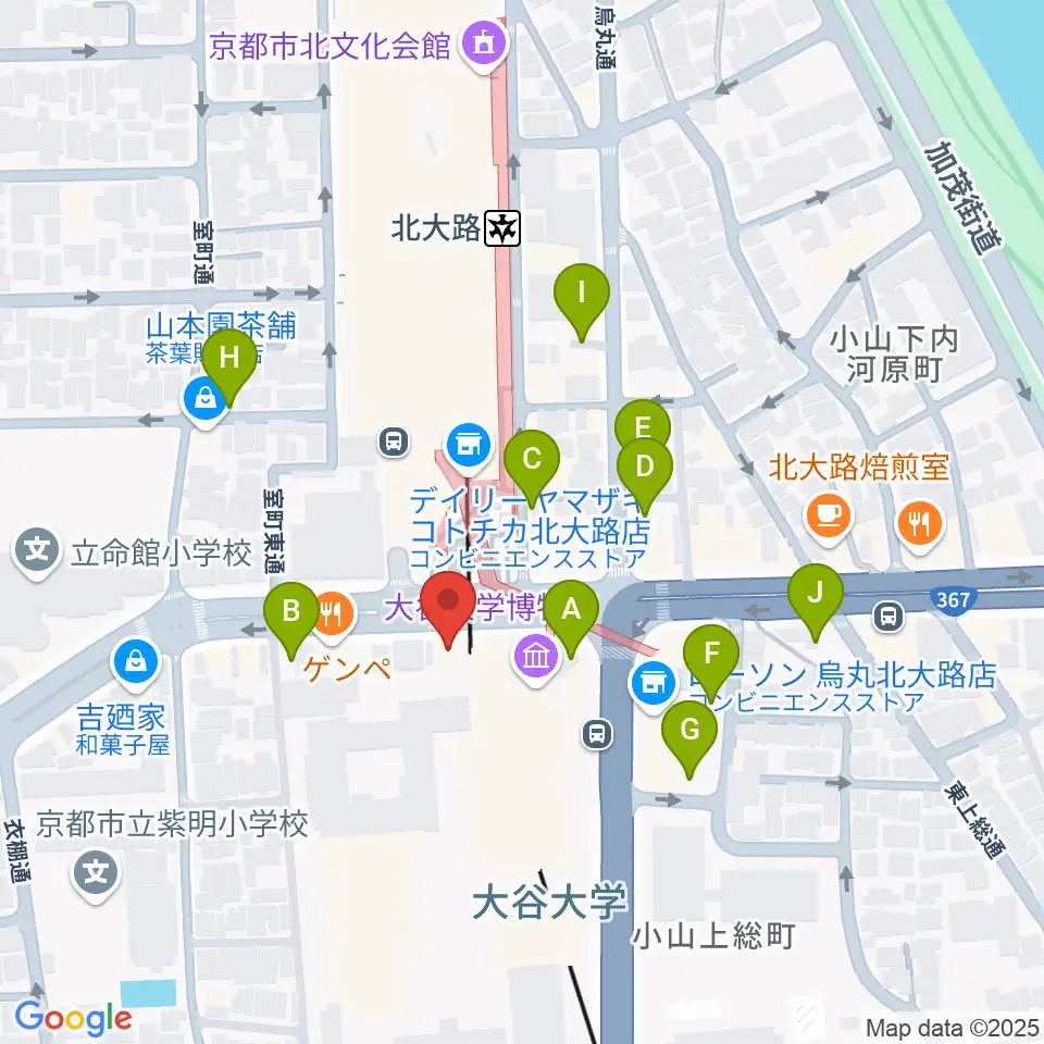 アメリカヤ楽器店周辺の駐車場・コインパーキング一覧地図