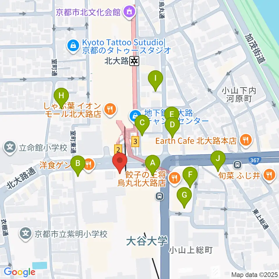 アメリカヤ楽器店周辺の駐車場・コインパーキング一覧地図
