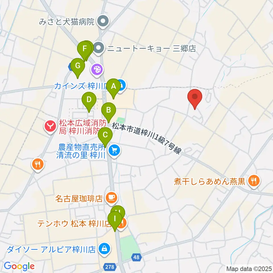エンジェルスハープ工房 オフィスドルチェ周辺の駐車場・コインパーキング一覧地図