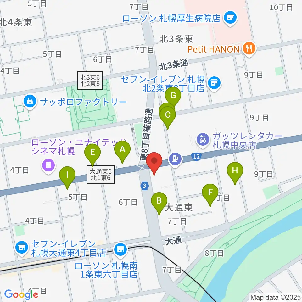アトリエ・ビー・ウィンド周辺の駐車場・コインパーキング一覧地図
