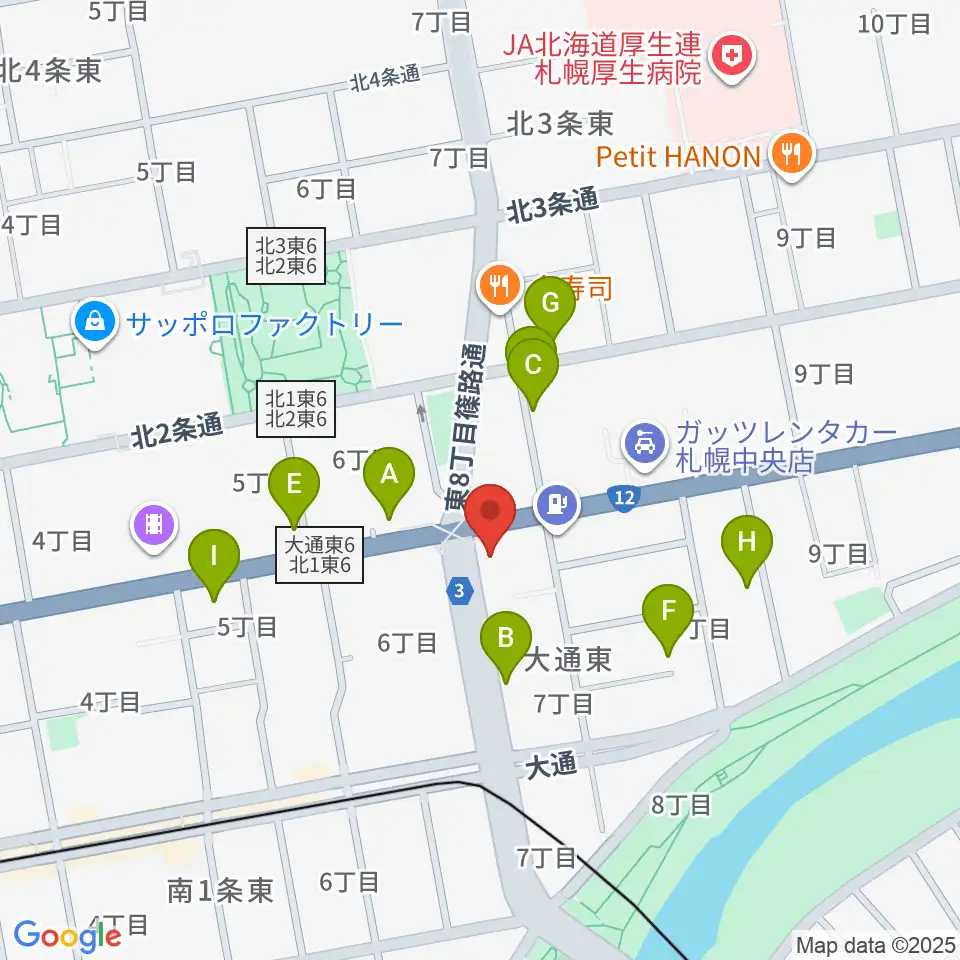 アトリエ・ビー・ウィンド周辺の駐車場・コインパーキング一覧地図