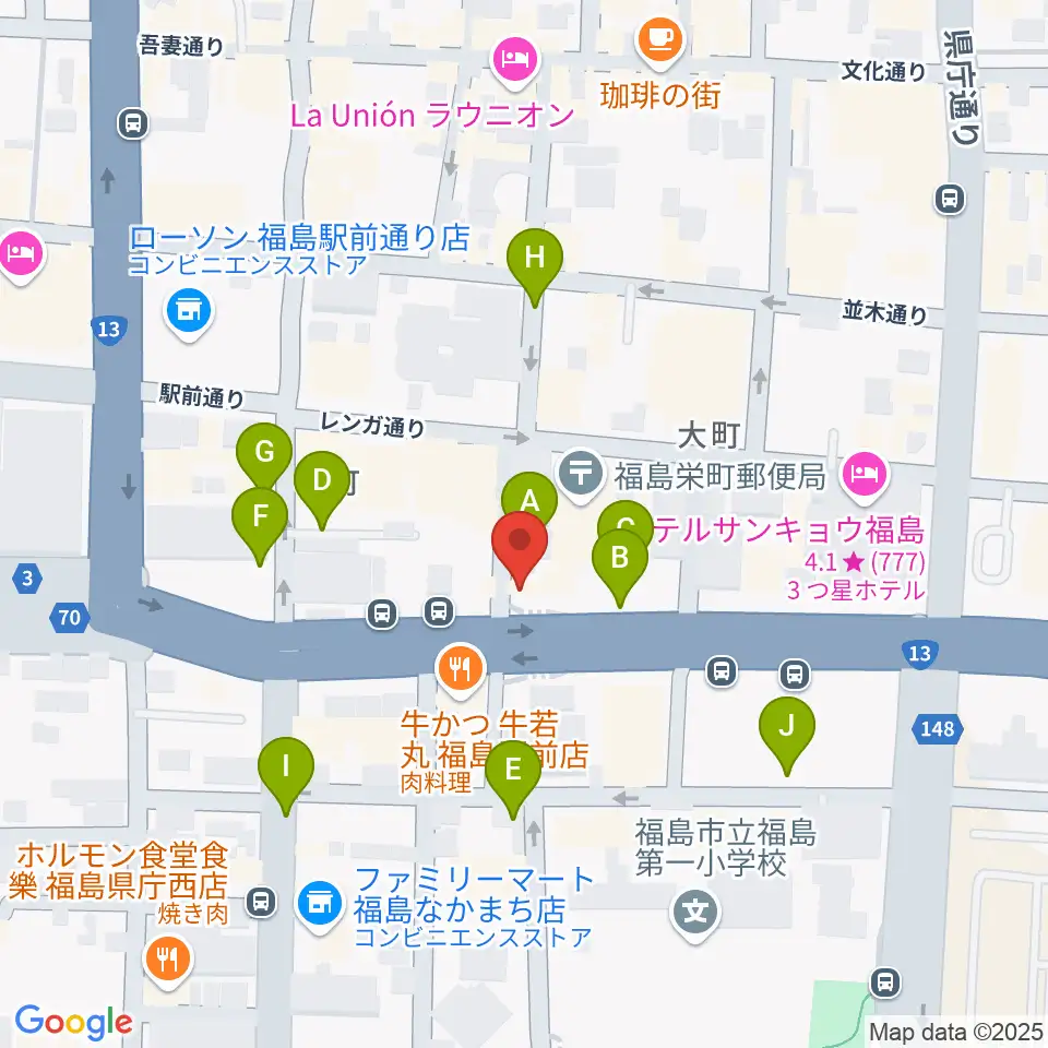 アイヴィー楽器周辺の駐車場・コインパーキング一覧地図