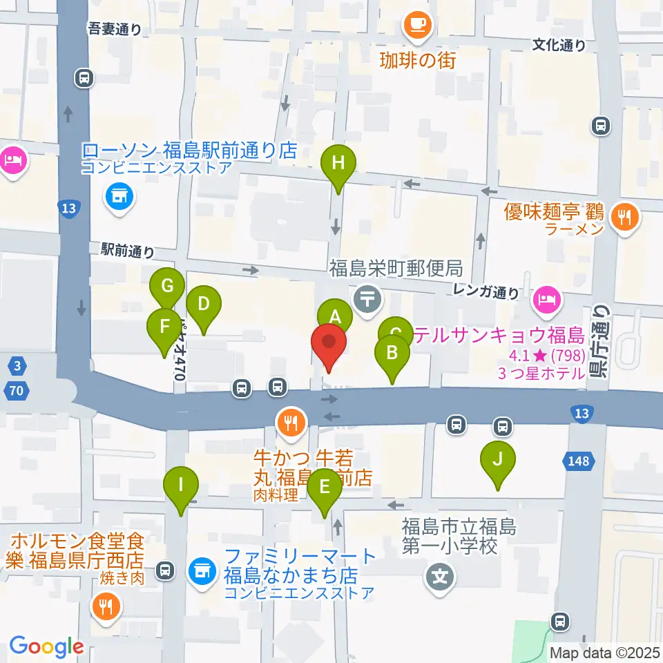 アイヴィー楽器周辺の駐車場・コインパーキング一覧地図