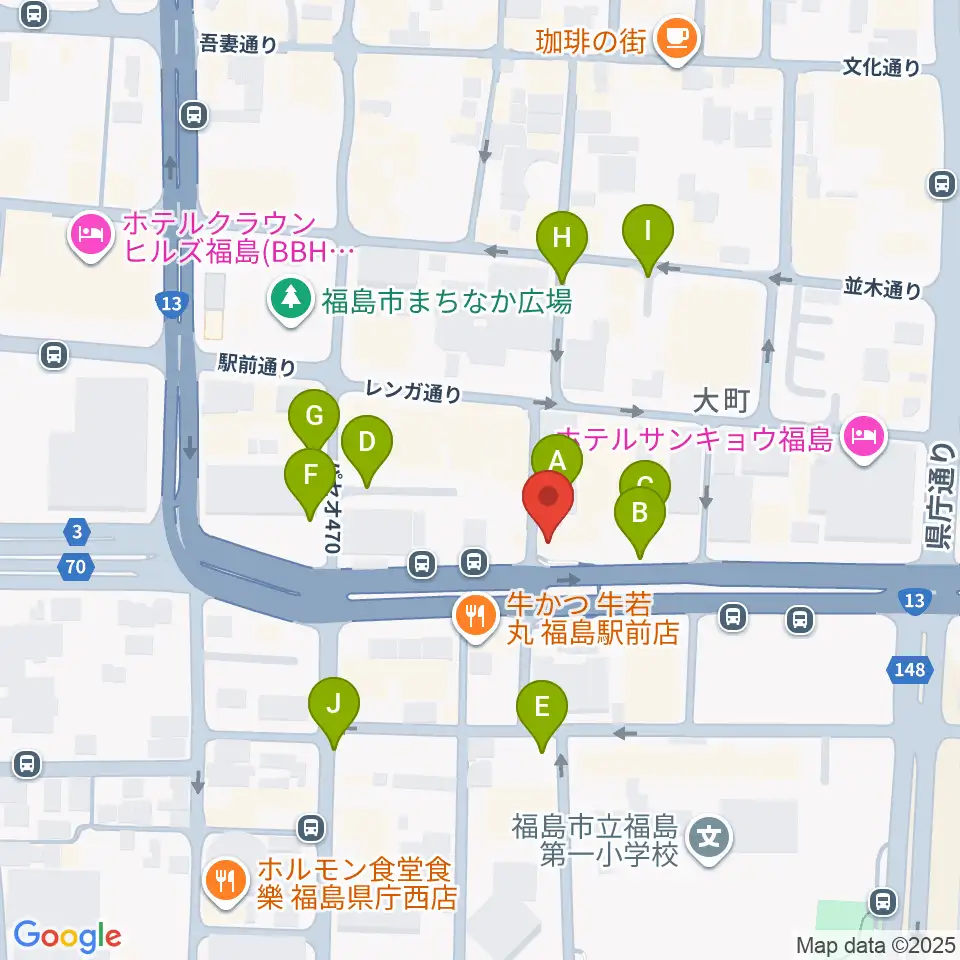 アイヴィー楽器周辺の駐車場・コインパーキング一覧地図