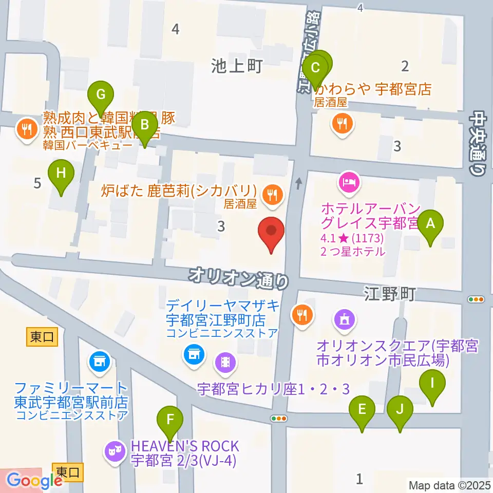 BACK BEAT ギターショップ周辺の駐車場・コインパーキング一覧地図