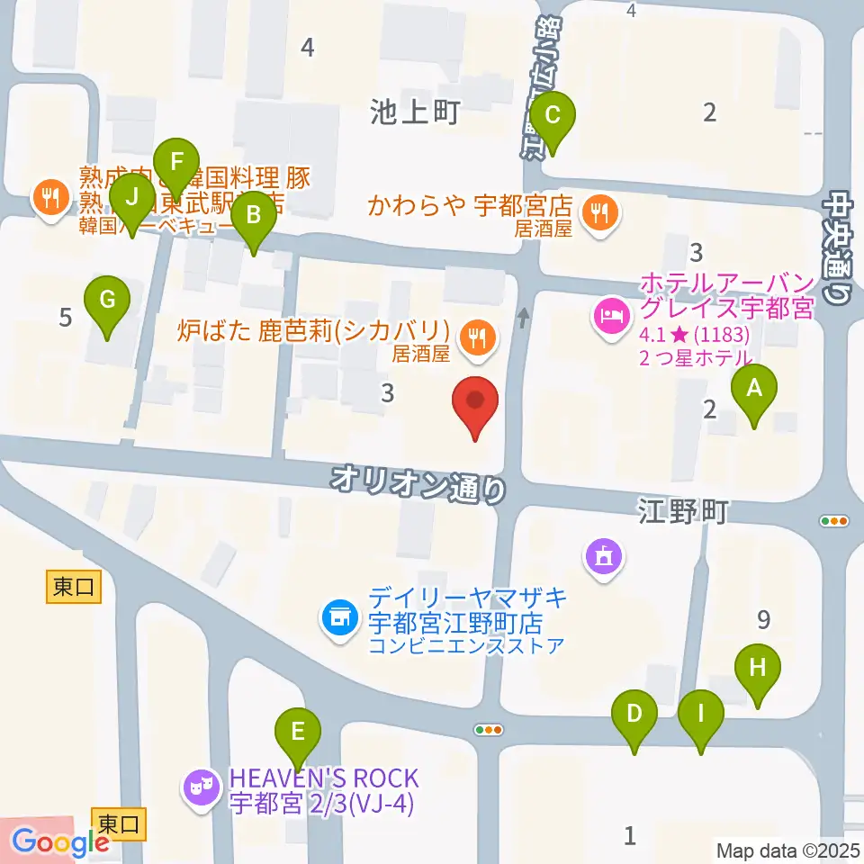 BACK BEAT ギターショップ周辺の駐車場・コインパーキング一覧地図