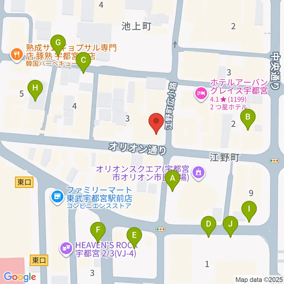 BACK BEAT ギターショップ周辺の駐車場・コインパーキング一覧地図