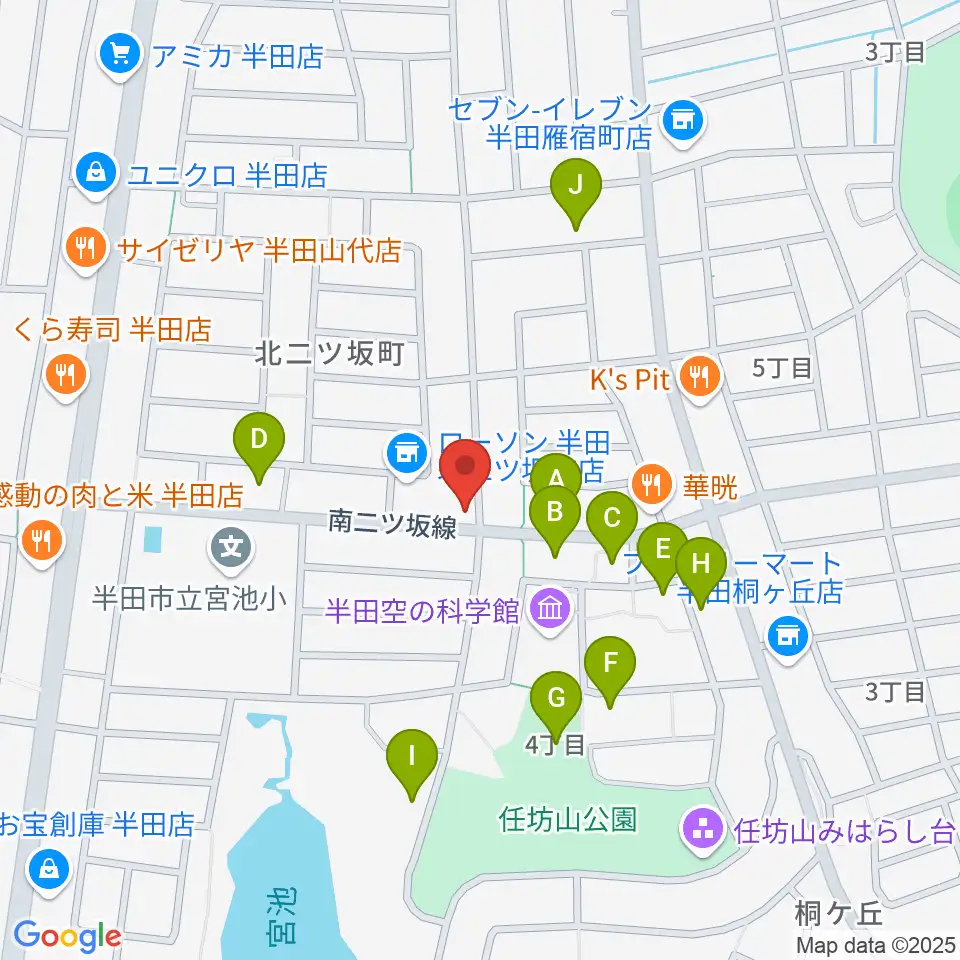ピアノガーデンマツイシ周辺の駐車場・コインパーキング一覧地図