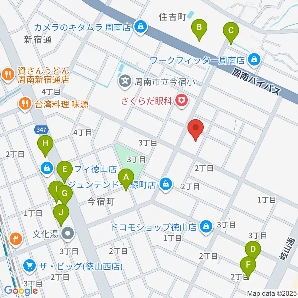 竹勇尺八工房周辺の駐車場・コインパーキング一覧地図