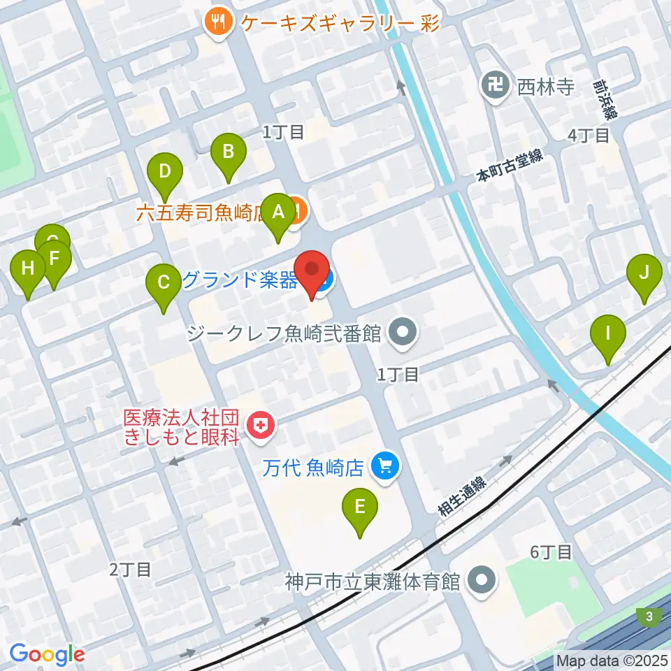 グランド楽器周辺の駐車場・コインパーキング一覧地図