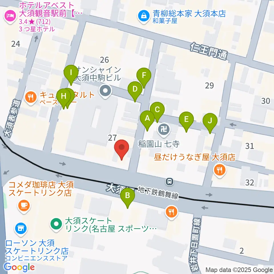 グレイテストヒッツ周辺の駐車場・コインパーキング一覧地図