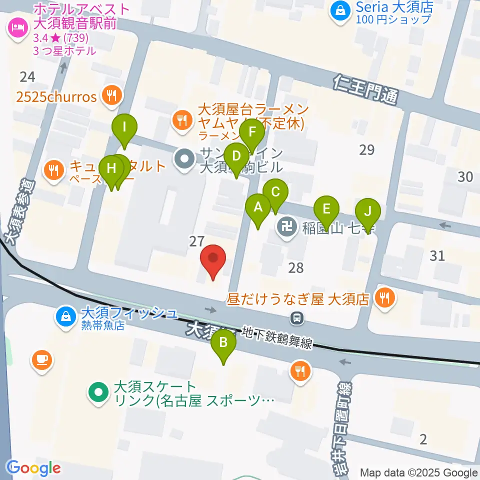 グレイテストヒッツ周辺の駐車場・コインパーキング一覧地図