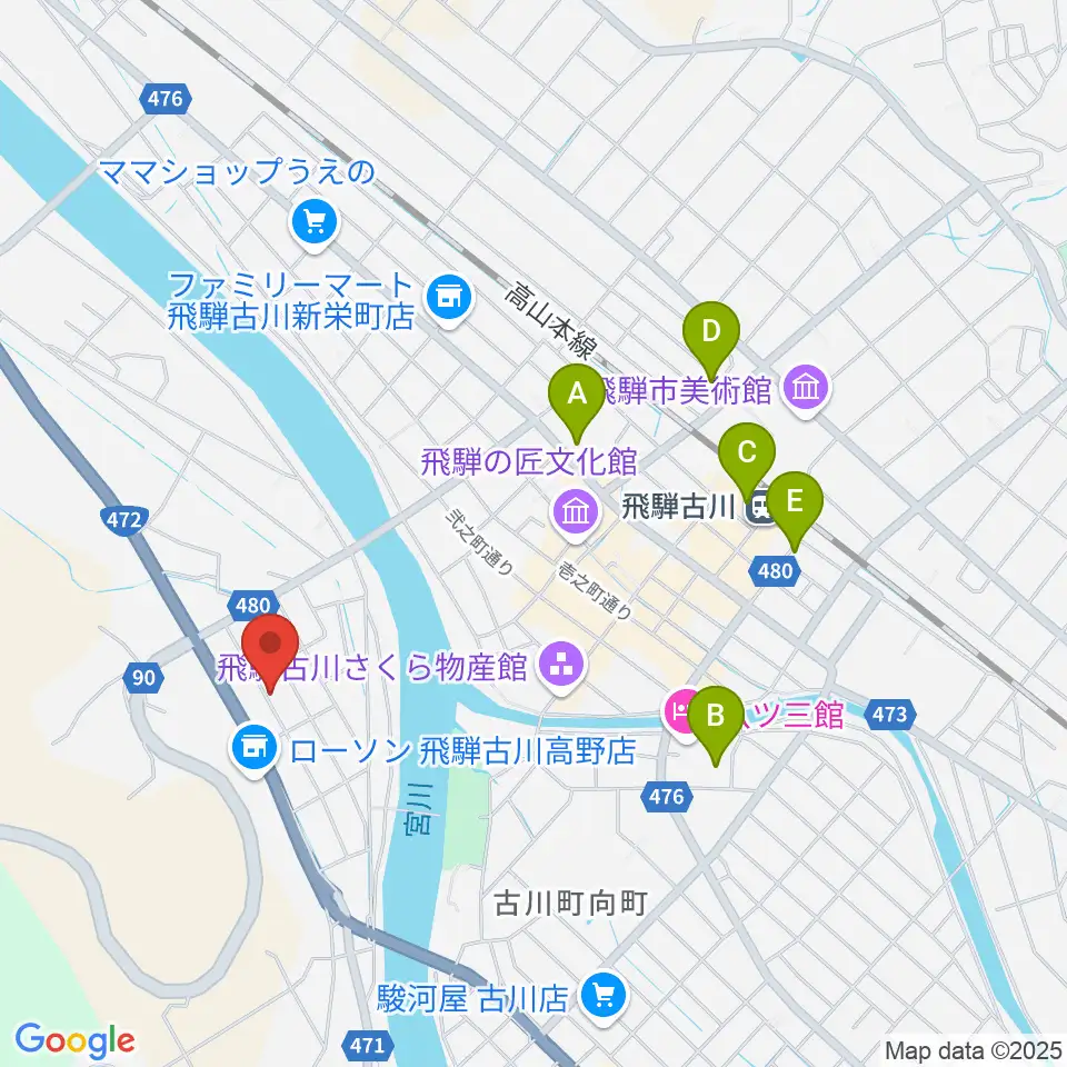 ギターのナカムラ周辺の駐車場・コインパーキング一覧地図