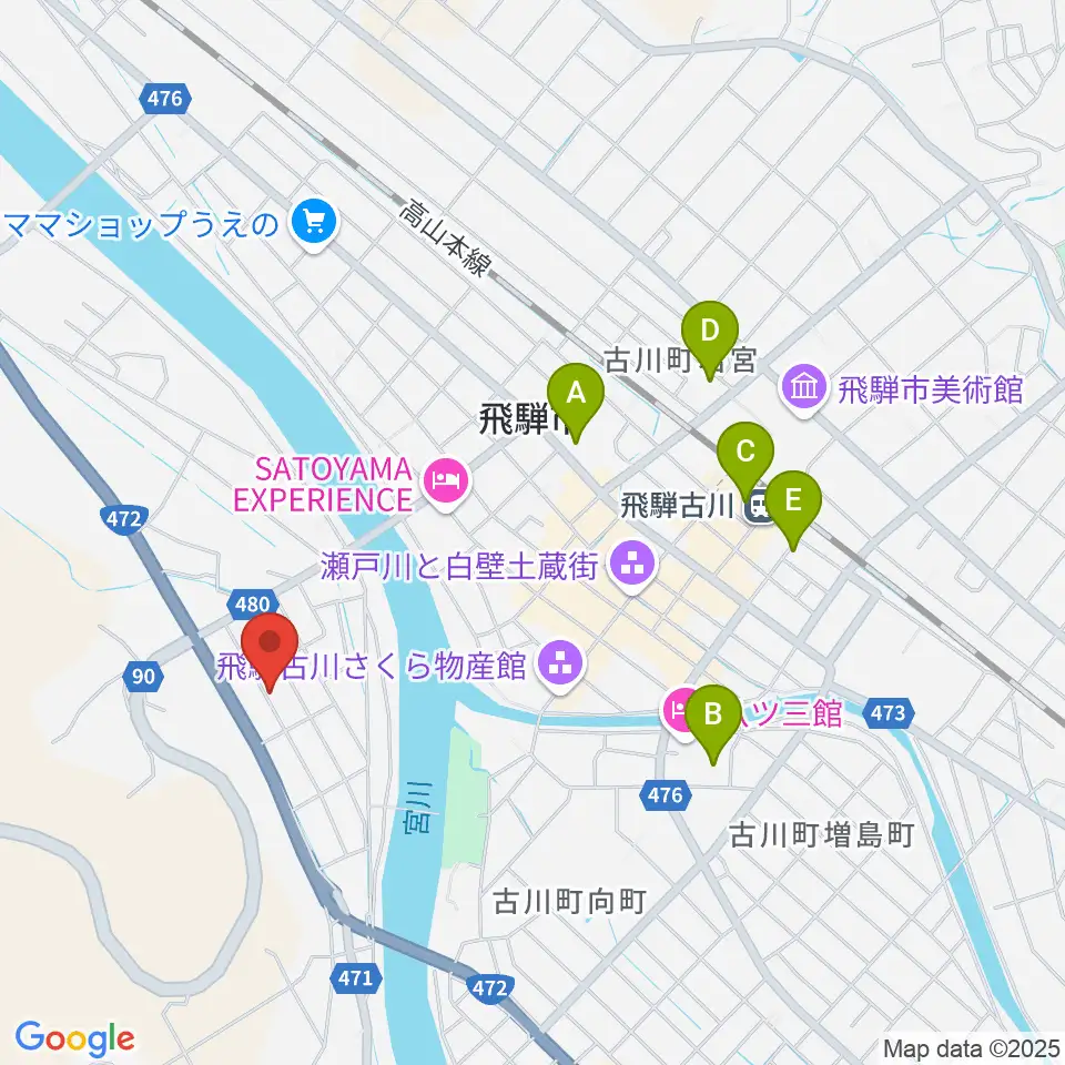 ギターのナカムラ周辺の駐車場・コインパーキング一覧地図