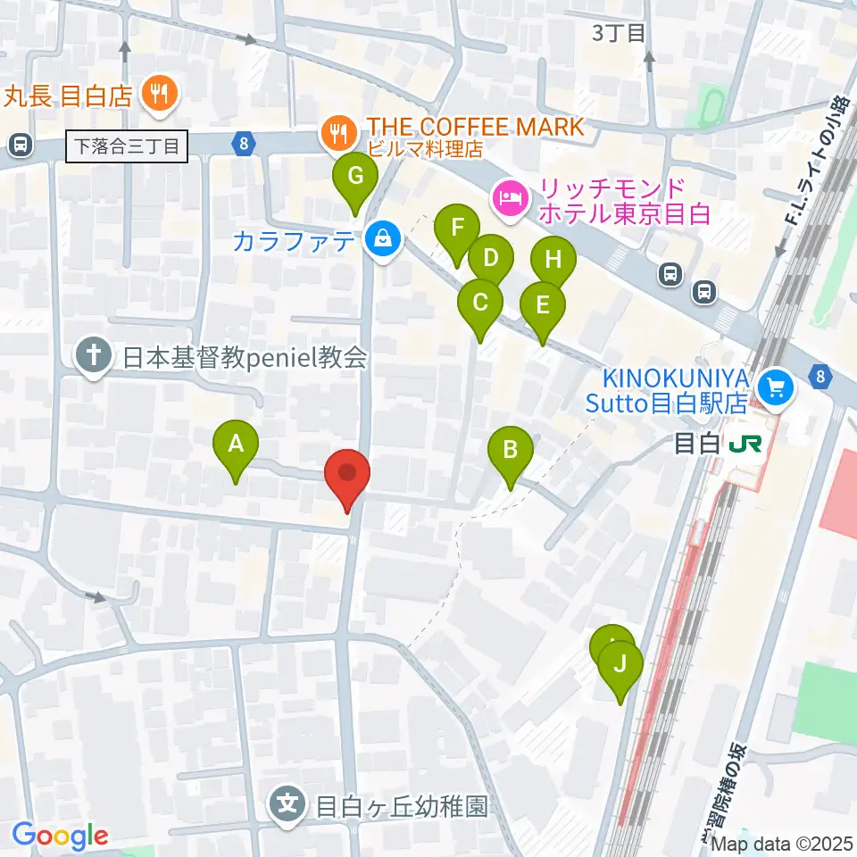 ギタルラ社 東京古典楽器センター周辺の駐車場・コインパーキング一覧地図