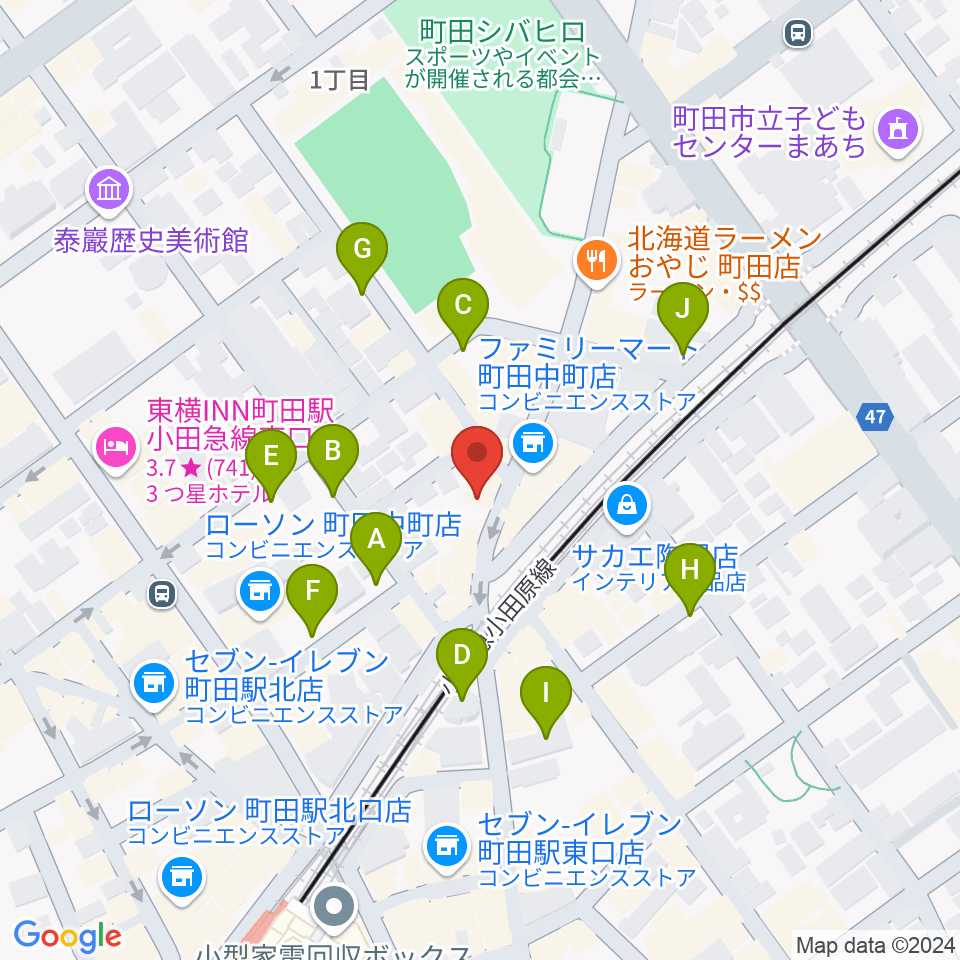 ミリメーターズミュージック周辺の駐車場・コインパーキング一覧地図