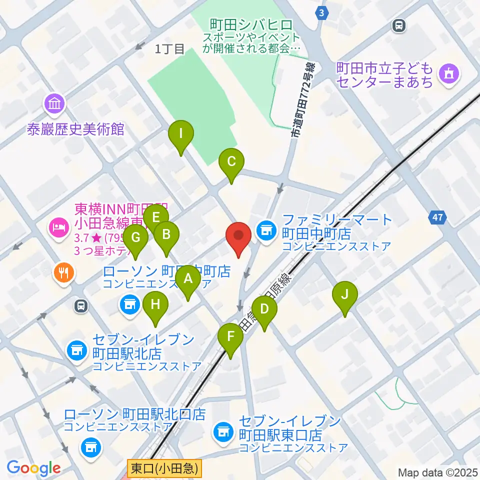 ミリメーターズミュージック周辺の駐車場・コインパーキング一覧地図