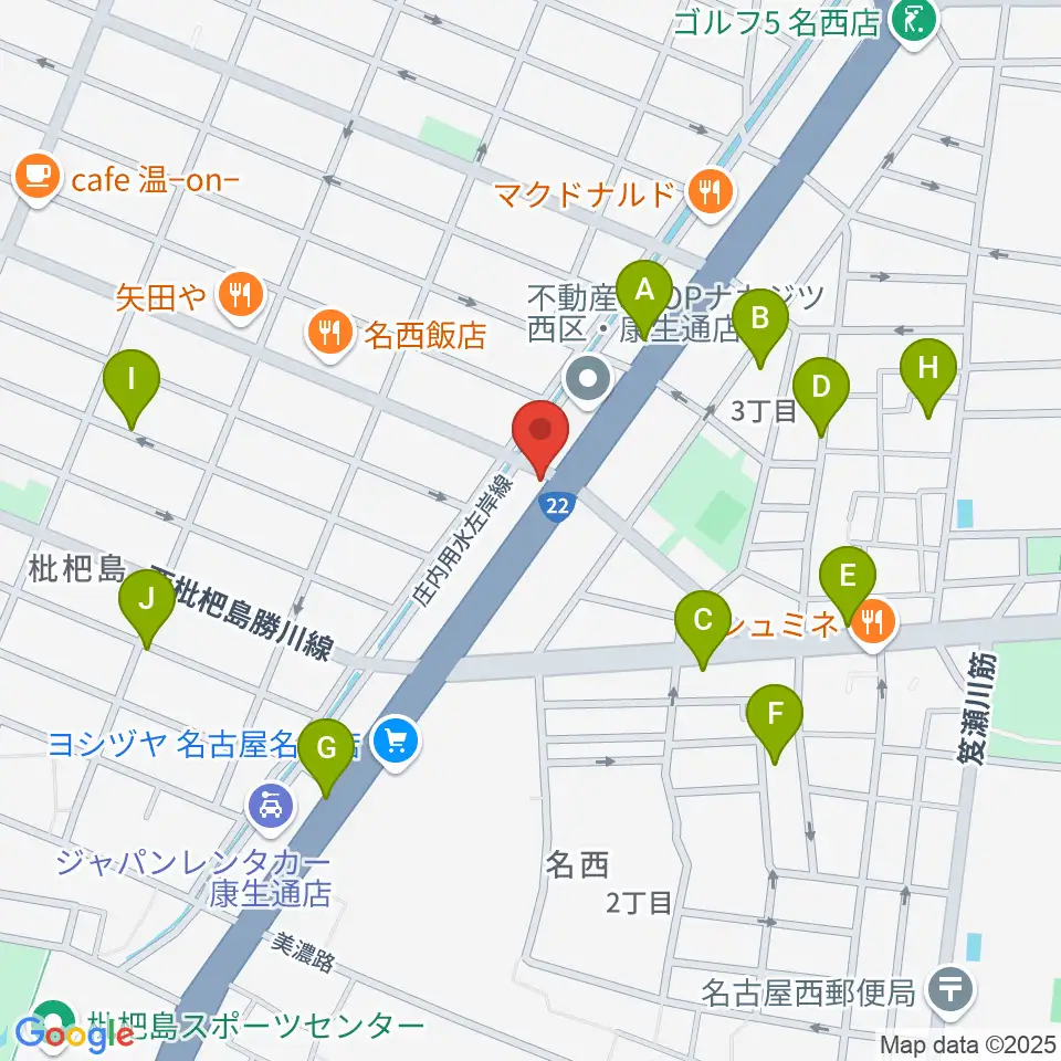 日野屋和楽器店周辺の駐車場・コインパーキング一覧地図