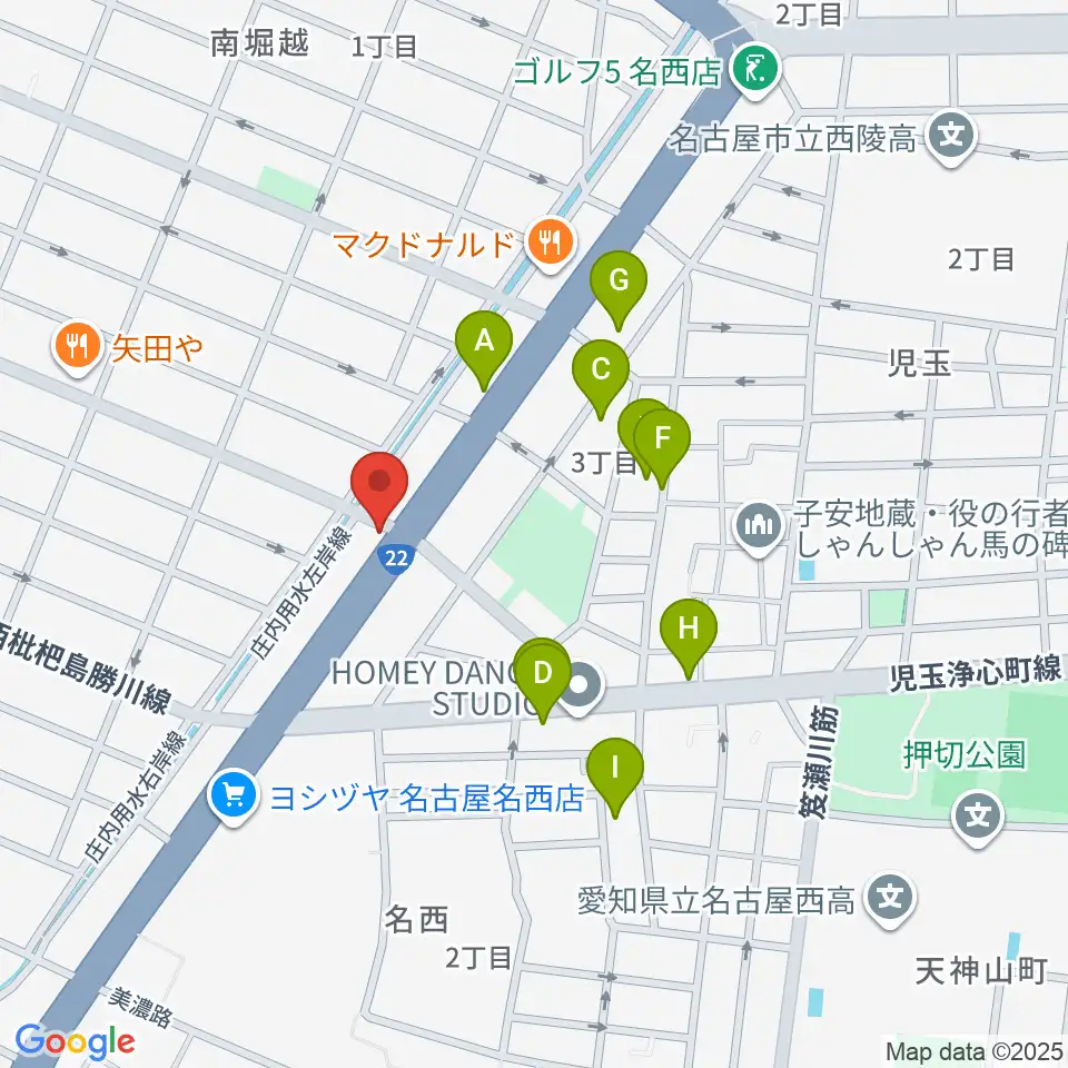 日野屋和楽器店周辺の駐車場・コインパーキング一覧地図