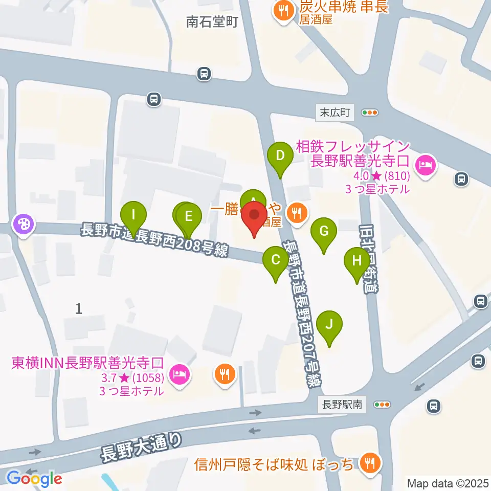 ヒオキ楽器 本店シャコンヌ周辺の駐車場・コインパーキング一覧地図