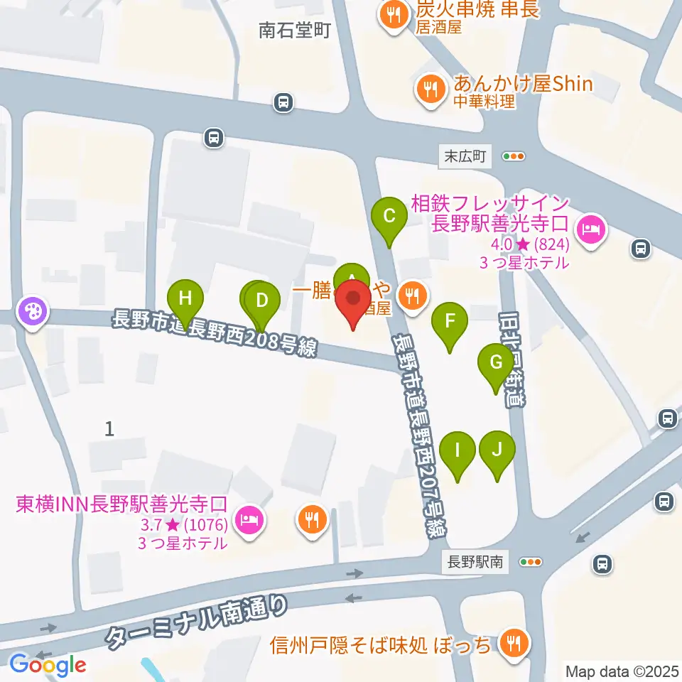 ヒオキ楽器 本店シャコンヌ周辺の駐車場・コインパーキング一覧地図